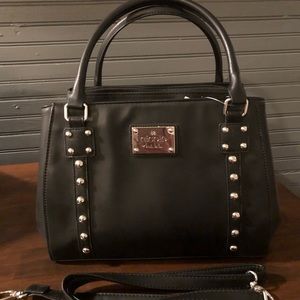 Black Nicole Miller Purse with Silver Studs